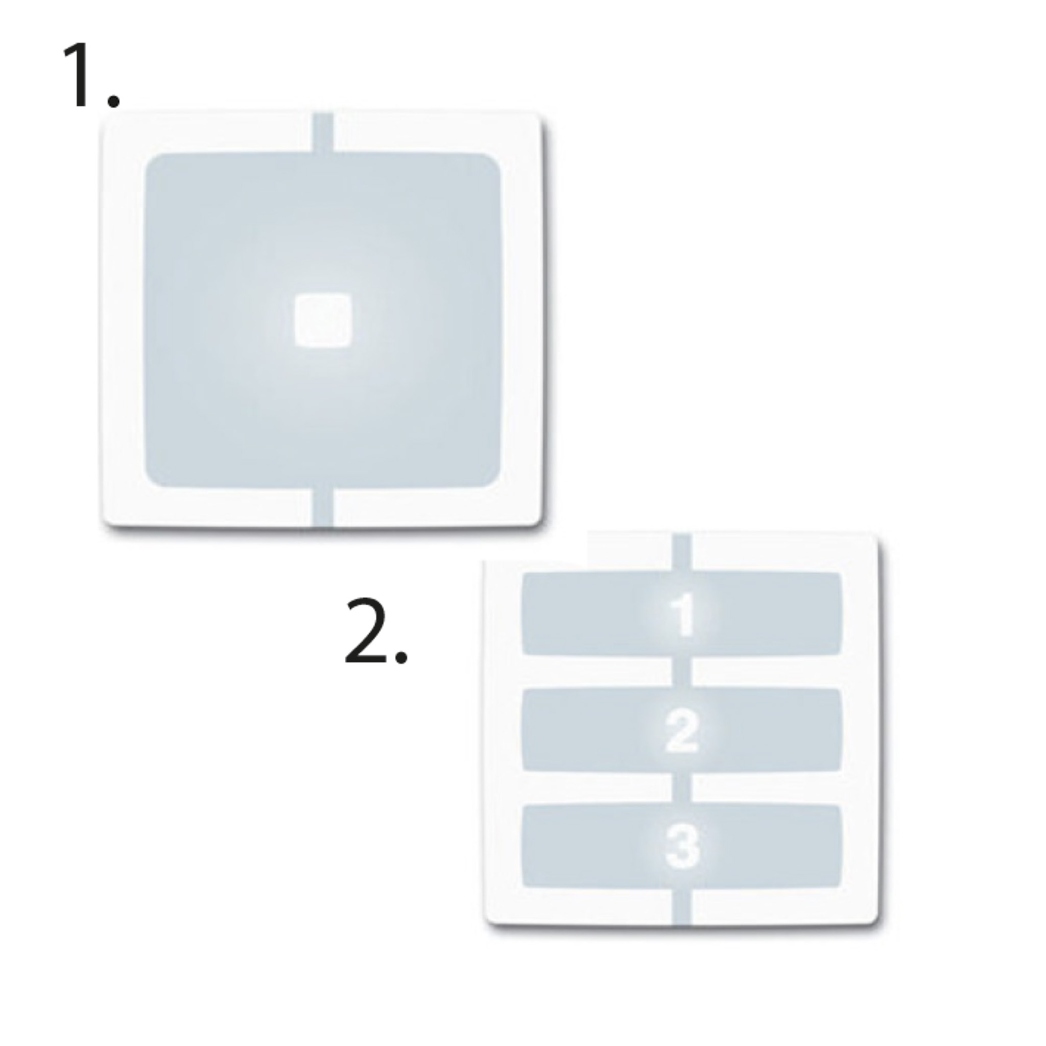 Innentaster NiceWay 1. 1-Kanal WM001C 2. 3-3Kanal WM0036