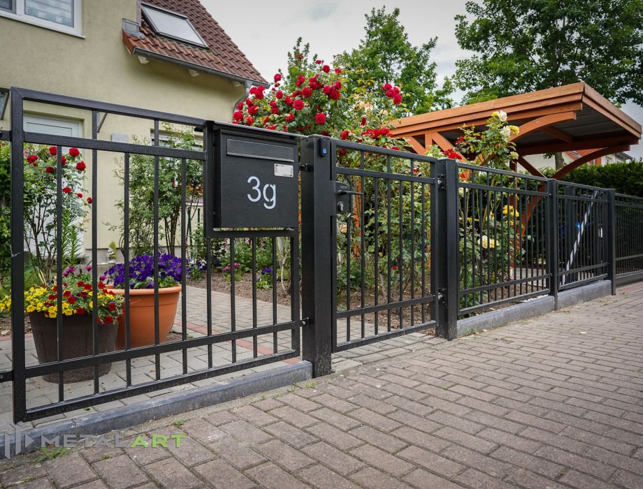 Rahmenzaun, Zaunanlage, moderne Zäune, Zaun von Metal Art